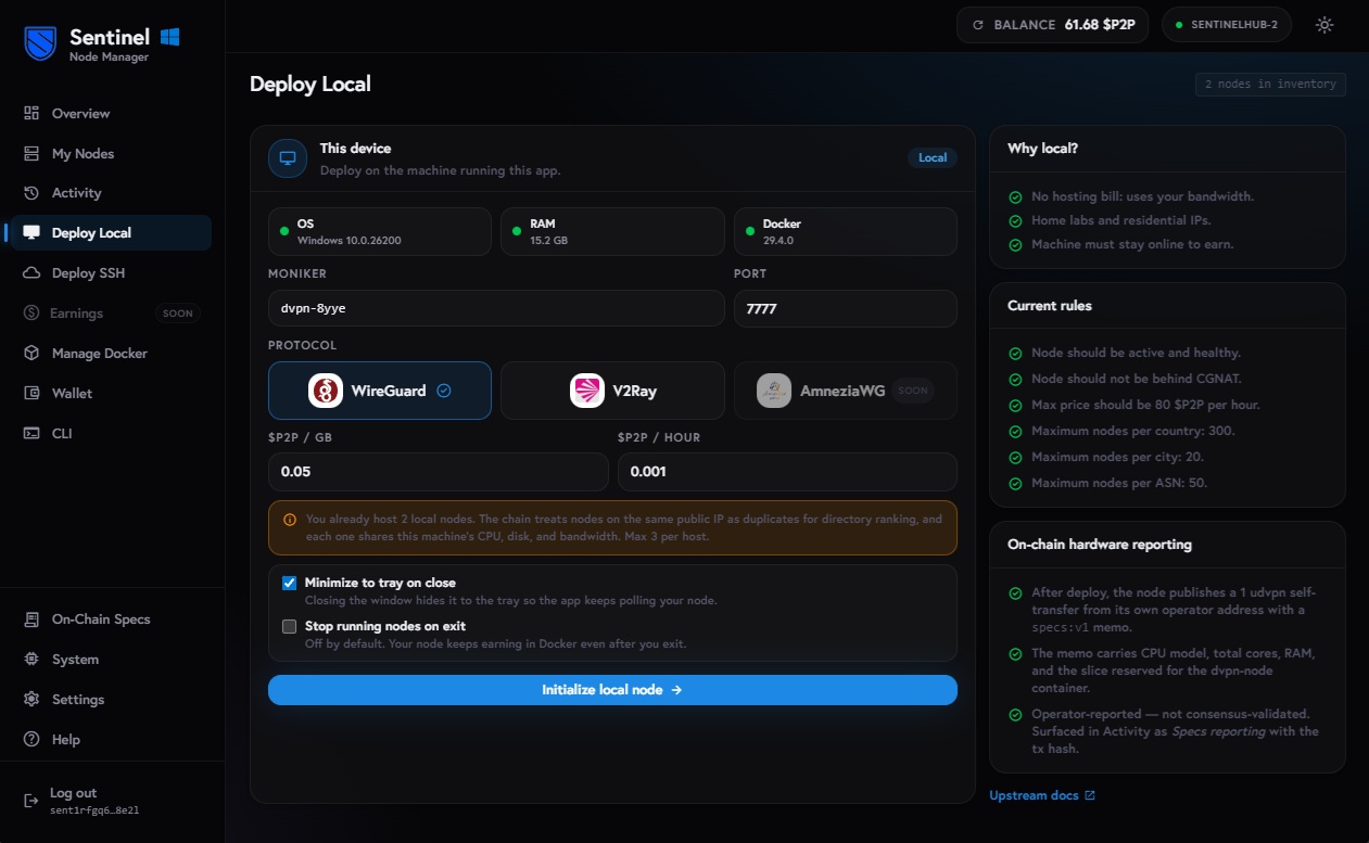 Host a dVPN Node on Your Device